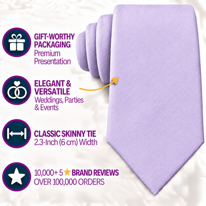 Blush Purple Skinny Tie