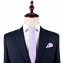 Blush Purple Skinny Necktie and Pocket Square Set