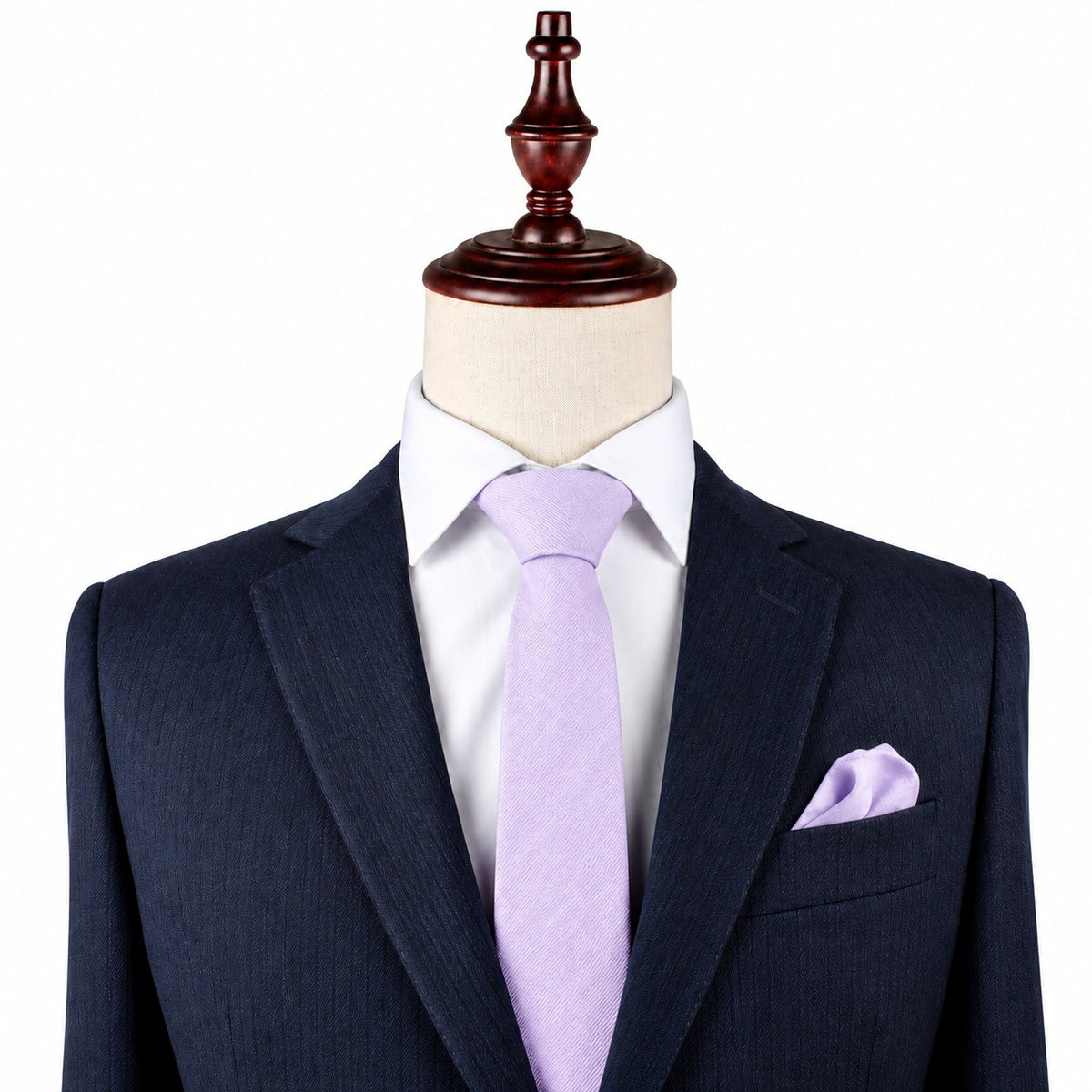 Blush Purple Skinny Necktie and Pocket Square Set
