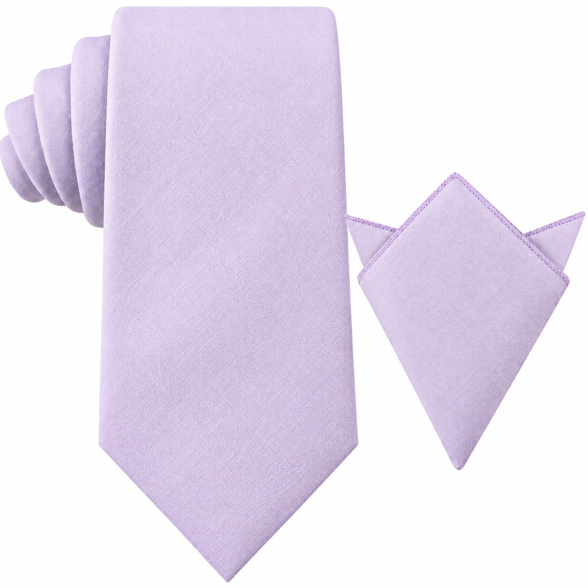 Blush Purple Skinny Necktie and Pocket Square Set