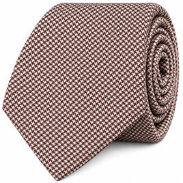 Brown Mini Houndstooth Business Cotton Tie
