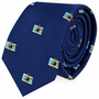 The Camera Skinny Tie is a rolled-up blue necktie featuring a repeating pattern of small, cartoon-style blue cameras printed across the fabric—making it a perfect photography-themed gift for photographers.