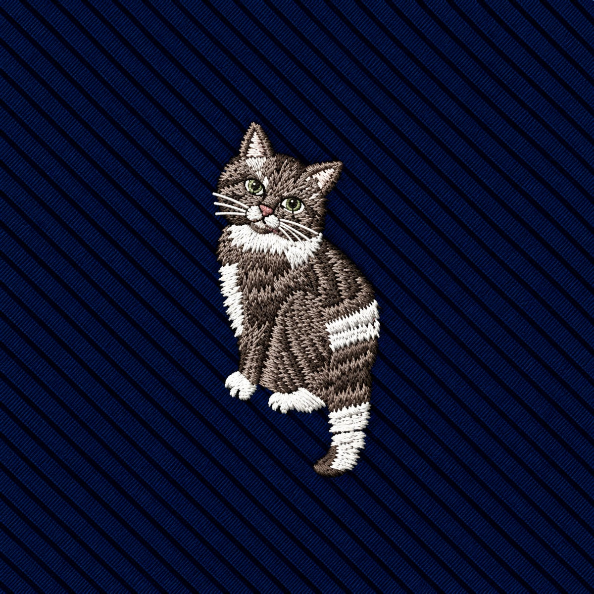 Misty Cat Skinny Tie