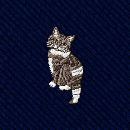 Misty Cat Skinny Tie