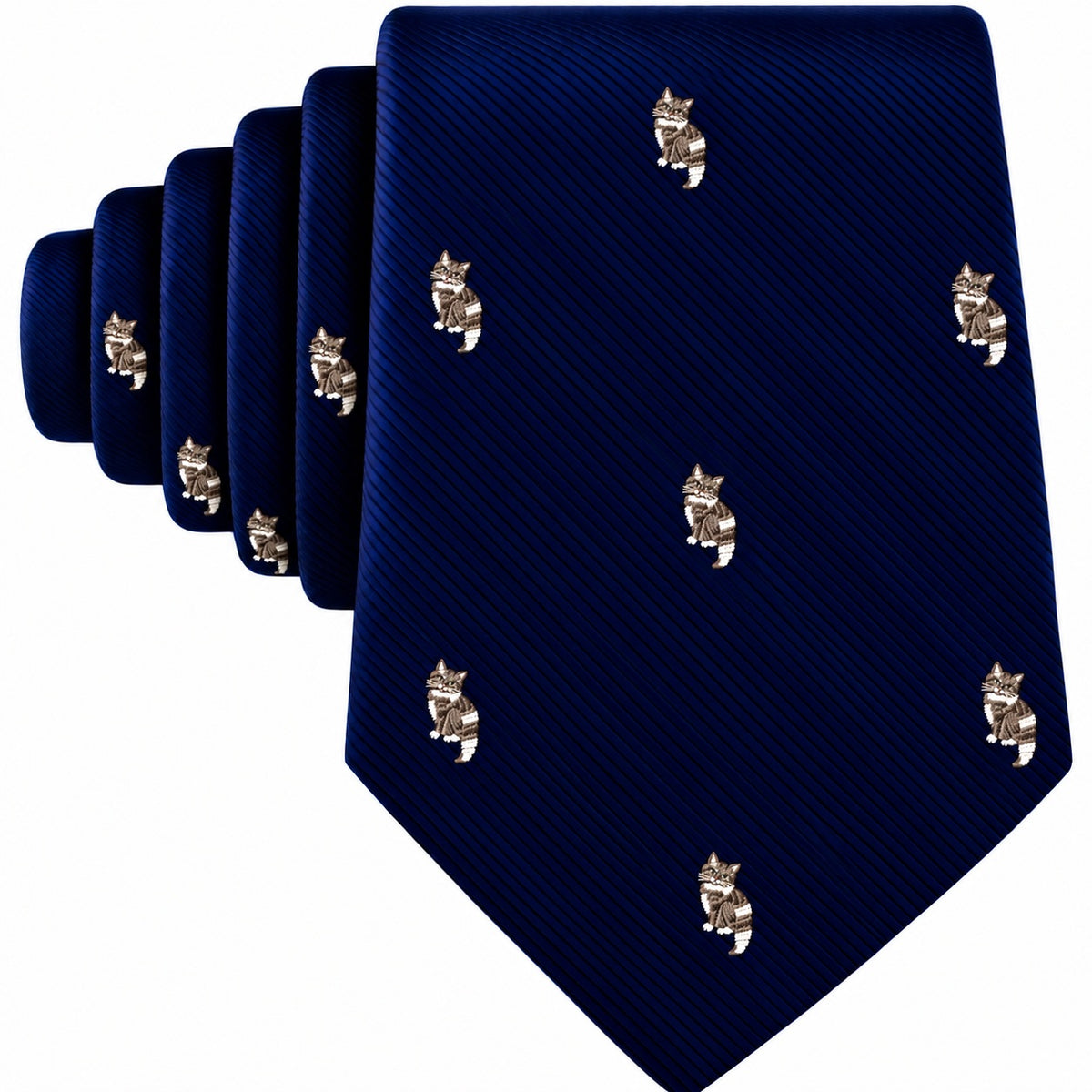 Misty Cat Skinny Tie