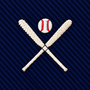Featuring an embroidered design of two crossed baseball bats with a baseball above on a dark blue ribbed fabric background, the Crossed Baseball Skinny Tie is the perfect detail for any novelty or baseball-themed outfit.