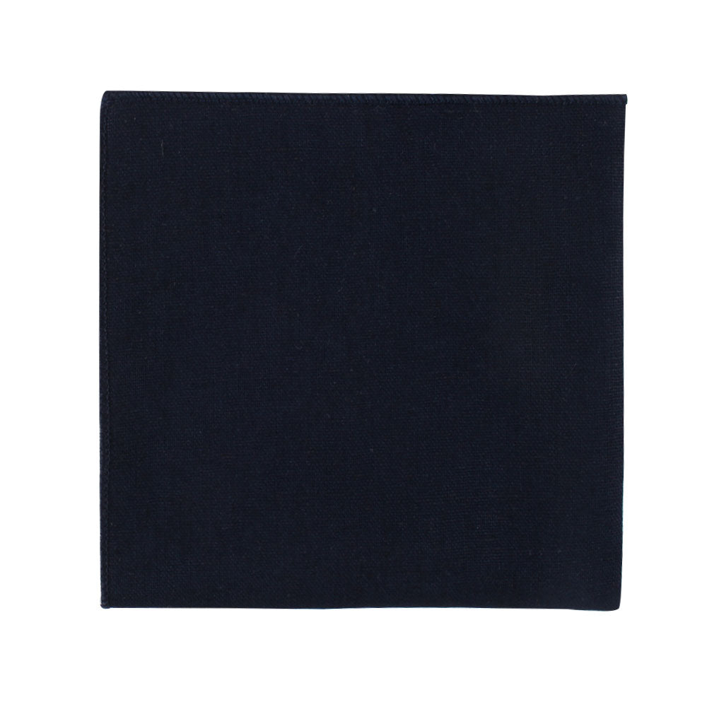 Dark Forest Navy Cotton Bow Tie & Pocket Square Set