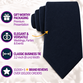 Dark Forest Navy Business Cotton Tie