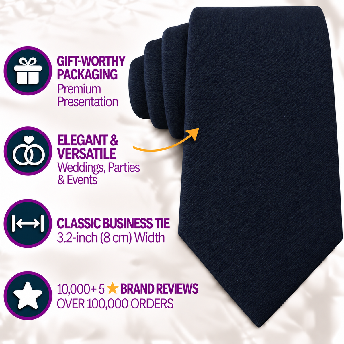 Dark Forest Navy Business Cotton Tie