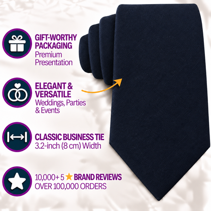 Dark Forest Navy Business Cotton Tie