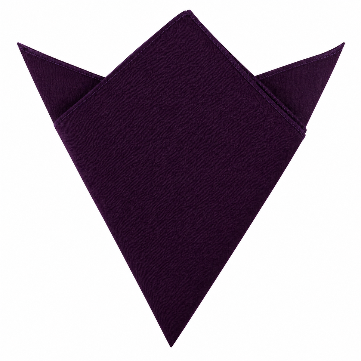 Dark Purple Cotton Skinny Tie & Pocket Square Set