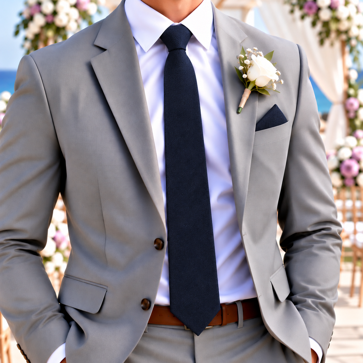 Dark Forest Navy Business Cotton Tie