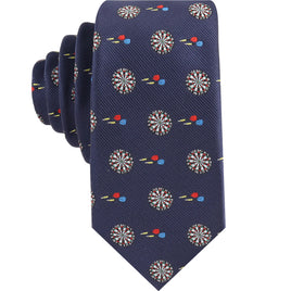 darts skinny tie for men featuring dartboard inspired design perfect for pub sports fans and casual formal wear