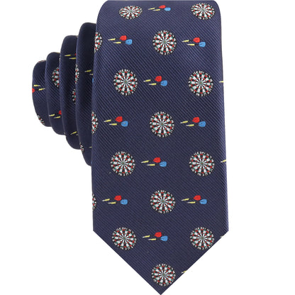 darts skinny tie for men featuring dartboard inspired design perfect for pub sports fans and casual formal wear