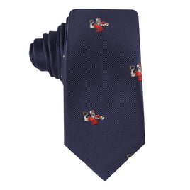 Men’s skinny tie with football pass design – sports-themed necktie for football fans