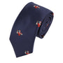 Slim tie featuring football pass pattern – perfect for game day or sports events