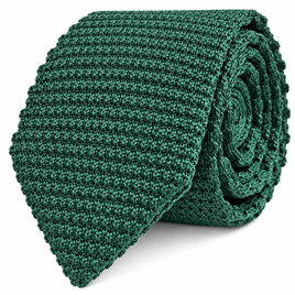 Green Knitted Skinny Tie