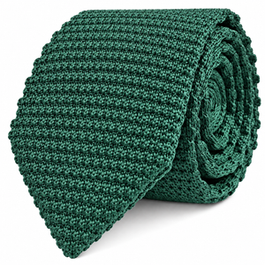 Green Knitted Skinny Tie