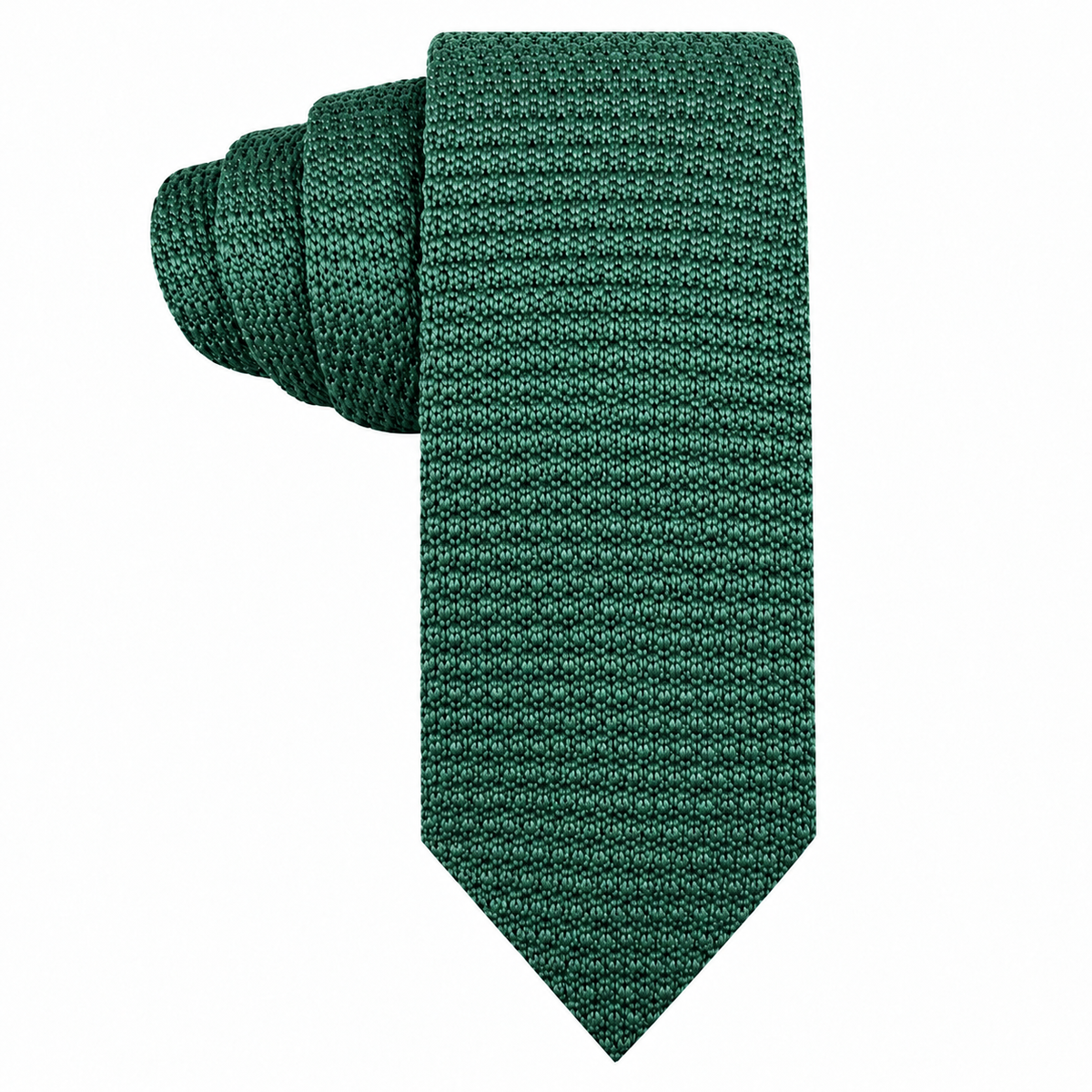 Green Knitted Skinny Tie