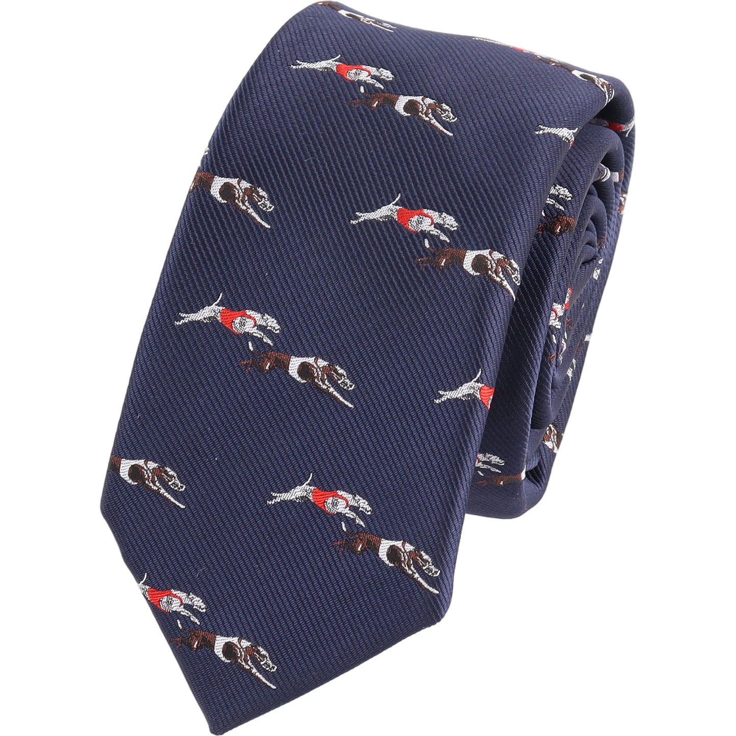 greyhound racing event mens tie with modern slim design perfect for race days and supporter outfits