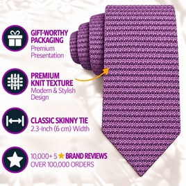Classic Purple Knit Tie