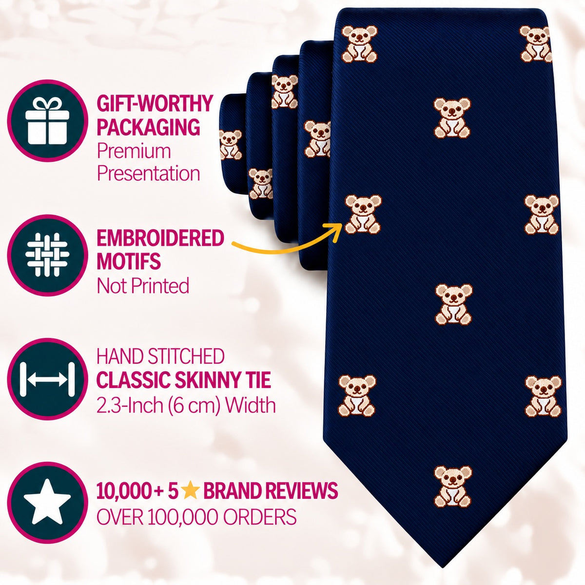 Koala Skinny Tie