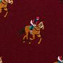 Featuring an embroidered pattern of jockeys riding horses on a diagonally textured maroon background, the Maroon Thoroughbred Racing Horse Skinny Tie is the perfect choice for equestrian enthusiasts seeking a stylish accessory.