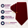 Introducing the Maroon Velvet Skinny Tie—a sophisticated accessory featuring a sleek 2.3-inch width and expert hand-stitching. With over 100,000 orders and 10,000+ five-star reviews, this elegant tie arrives in gift-worthy packaging and is ideal as a wedding velvet tie or standout addition to any formal look, offering timeless style and luxury in every detail.