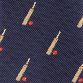 mens cricket bat necktie with ball design ideal for cricket lovers and stylish formal or casual wear