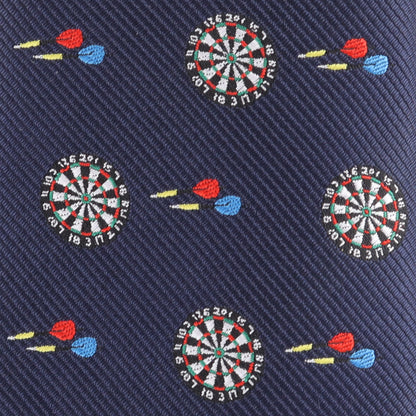 mens darts themed skinny necktie with modern slim fit ideal for darts players and sports enthusiasts