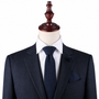 Dark Forest Navy Cotton Skinny Tie & Pocket Square Set