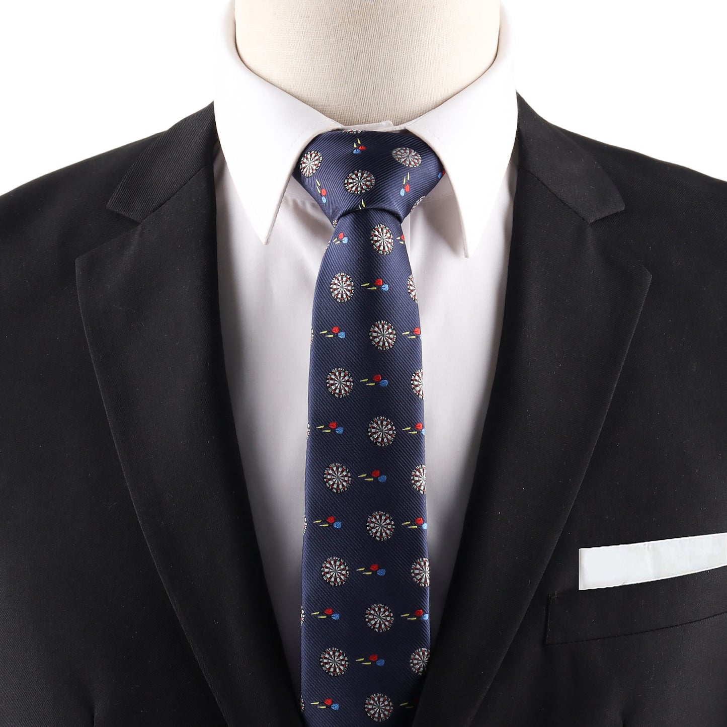 darts competition formal skinny tie for men with sleek design suitable for tournaments and events