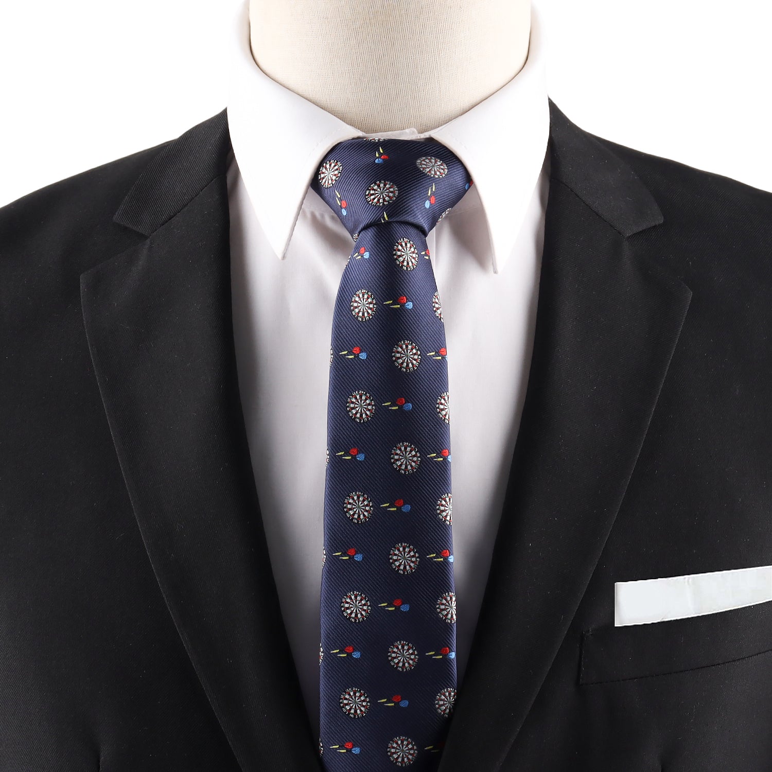 darts competition formal skinny tie for men with sleek design suitable for tournaments and events