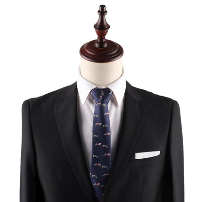novelty greyhound racing skinny tie featuring detailed racing dog design for fans collectors and special occasions