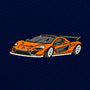 Orange Race Car Skinny Tie