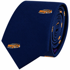 Orange Race Car Skinny Tie