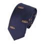 Slim tie featuring orange race car pattern – perfect for car shows and racing events
