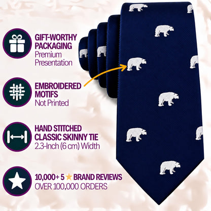 Polar Bear Skinny Tie