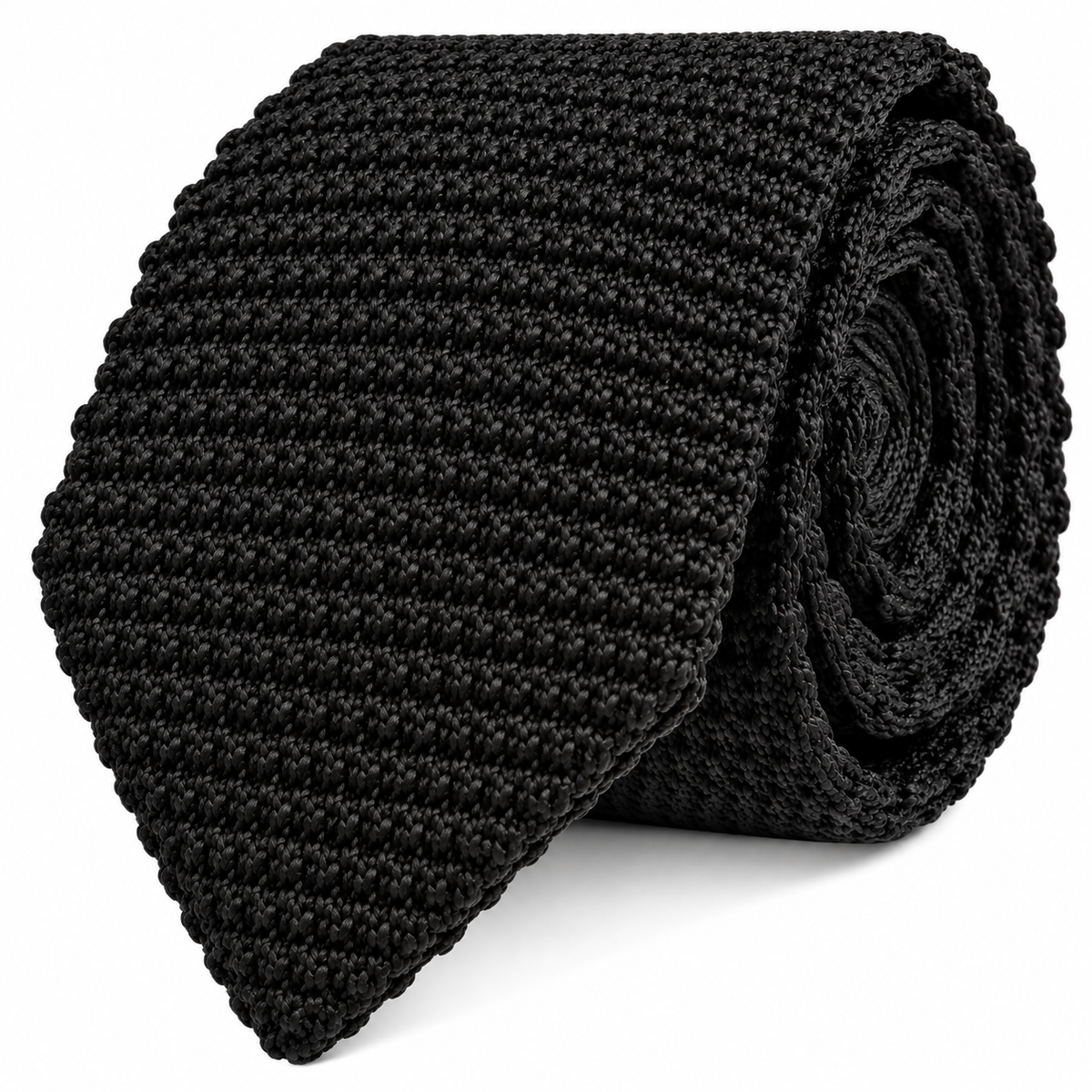 Black Knitted Skinny Tie