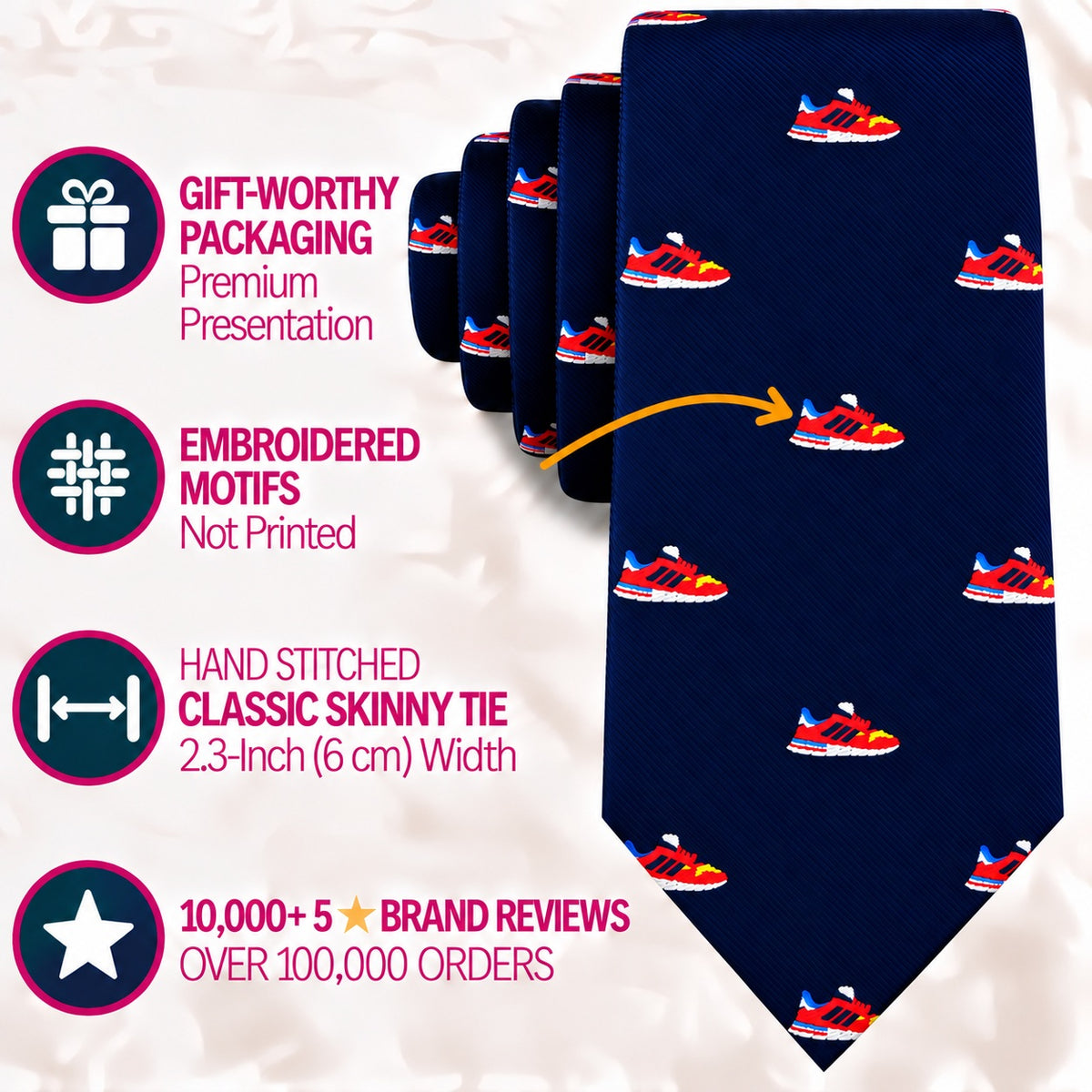 Sneaker Skinny Tie