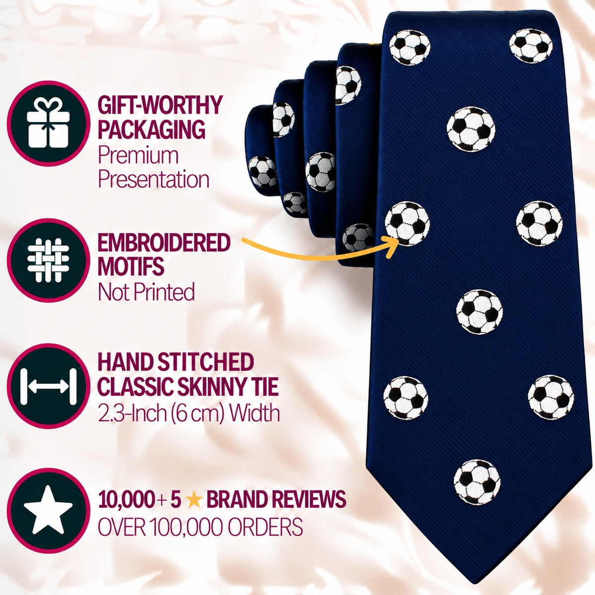 Soccer Skinny Tie