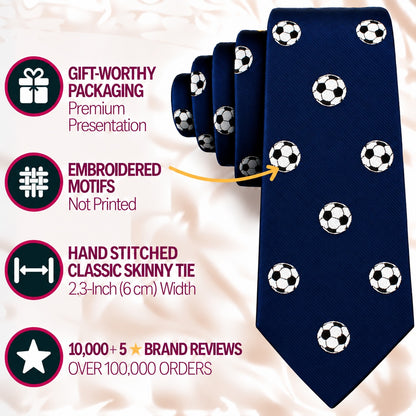 Soccer Skinny Tie