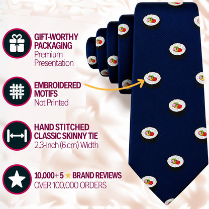 Sushi Skinny Tie