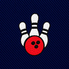 Ten Pin Bowling Skinny Tie