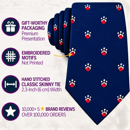 Ten Pin Bowling Skinny Tie