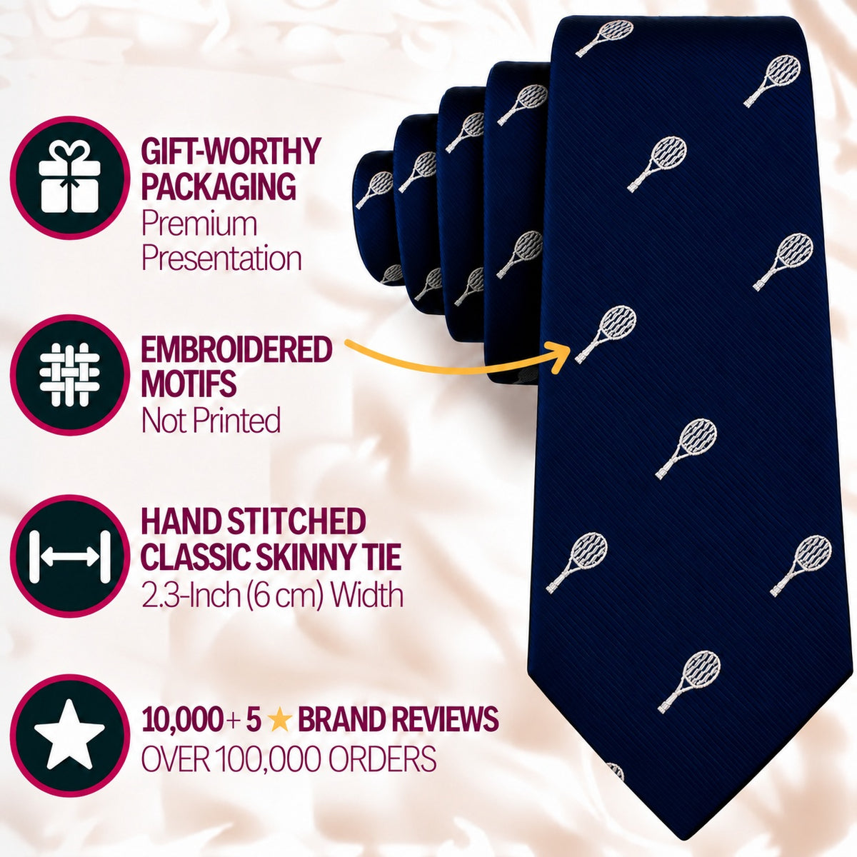 Tennis Skinny Tie