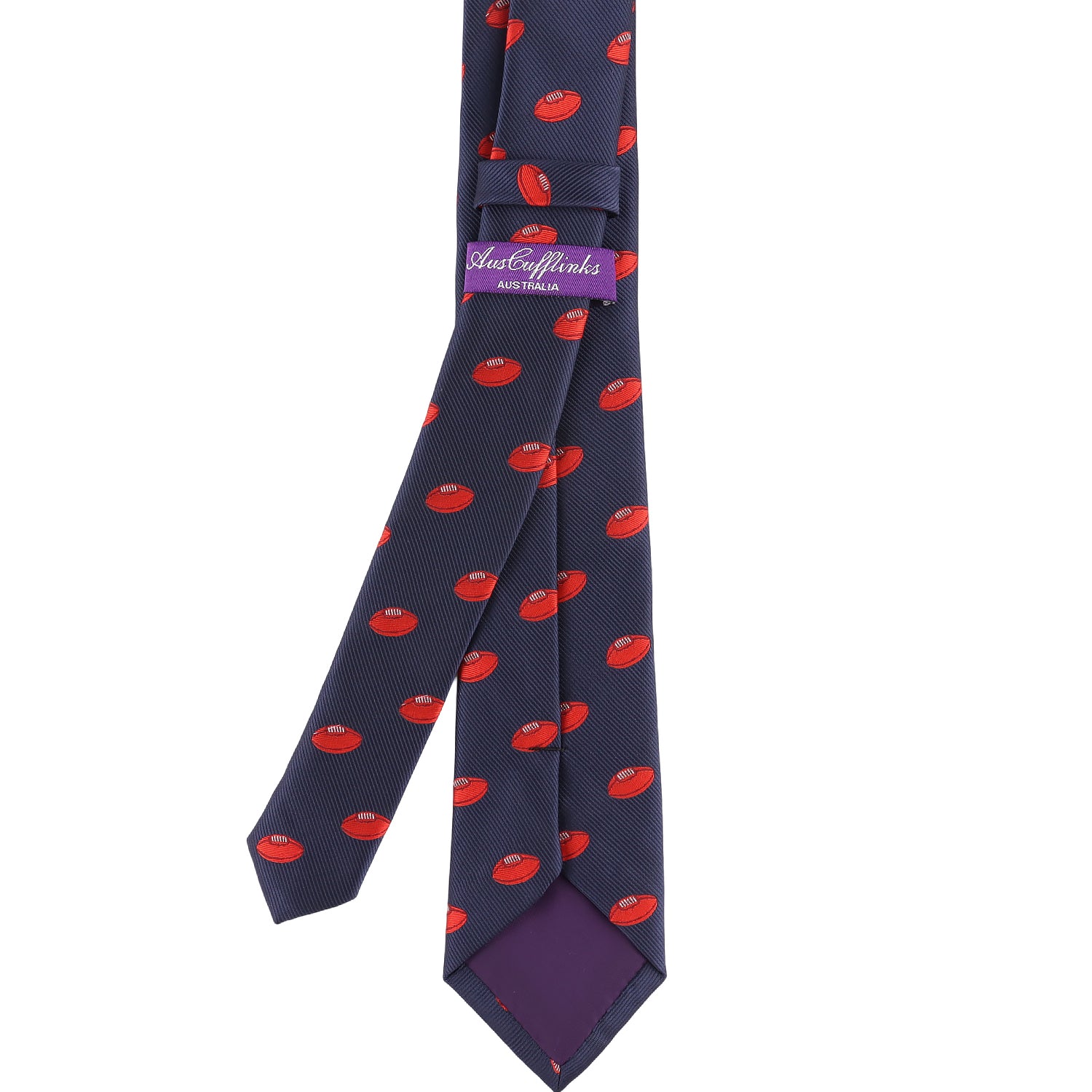 slim afl football tie with modern skinny style for men