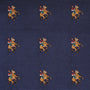 Close-up of dark blue fabric with a repeated pattern of two polo players on horses—ideal for the Thoroughbred Racing Horse Pocket Square or any horse-themed collection.