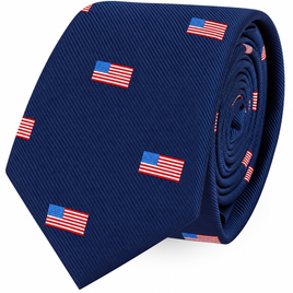 USA Flag Skinny Tie