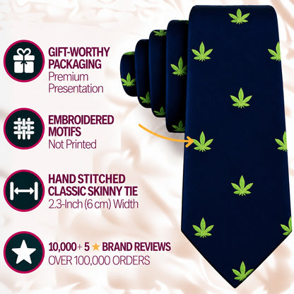 Weed Skinny Tie